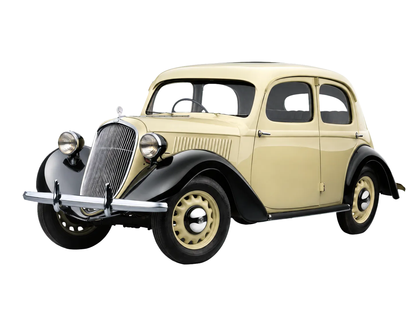 Historic Škoda Rapid Type 901 photographed from the front three-quarter angle