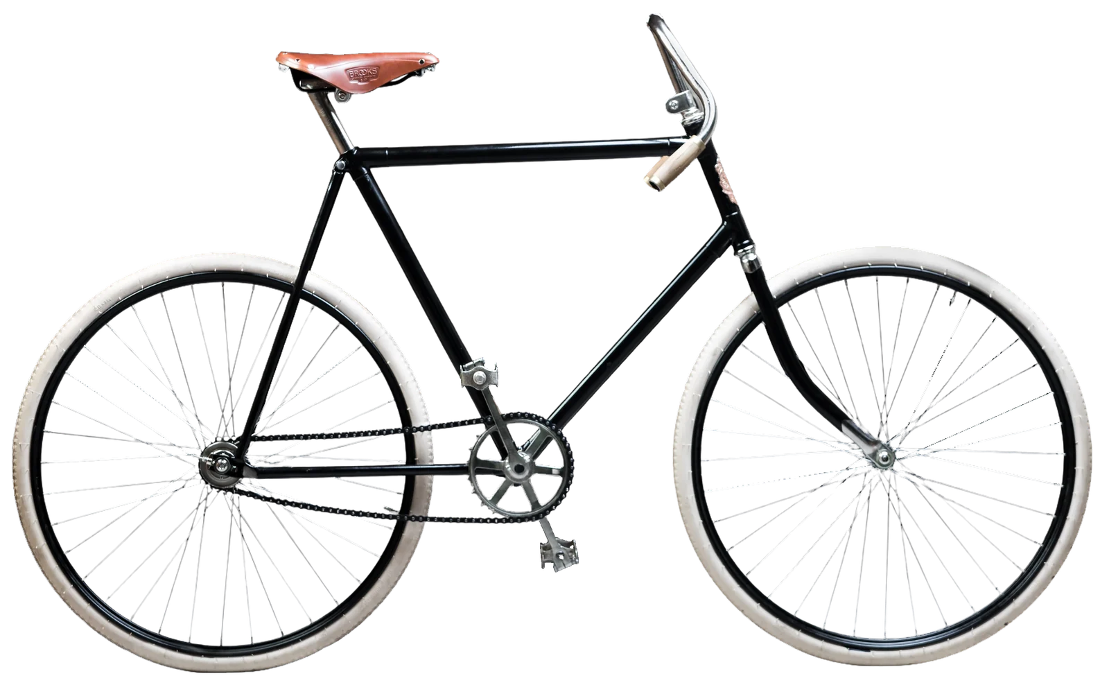 Side-profile replica of the historic 1895 Slavia bicycle